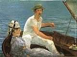 Eduard Manet Boating painting